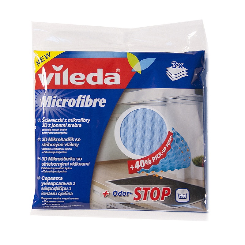 Ściereczka ODOR STOP z mikrofibry 3D 3szt