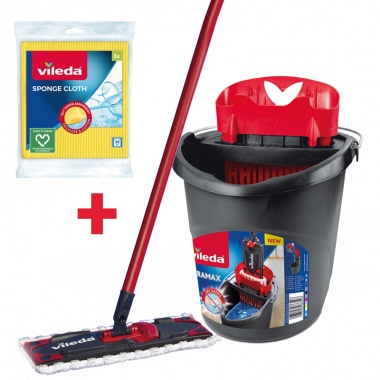 Zestaw Ultramax BOX - mop płaski + wiadro - GRATIS pucerka 3 szt