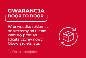 Gwarancja 2 lata Door to Door - W przypadku reklamacji odbierzemy od Ciebie wadliwy produkt i dostarczymy nowy!